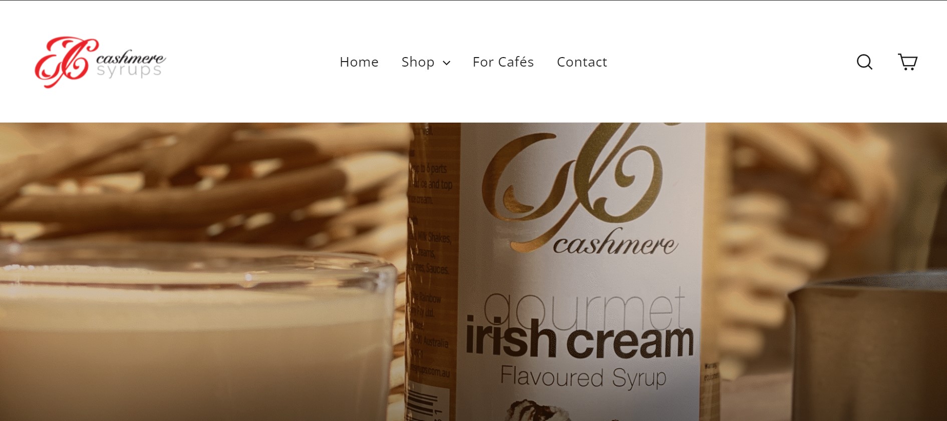 Cashmere Syrups Website Banner