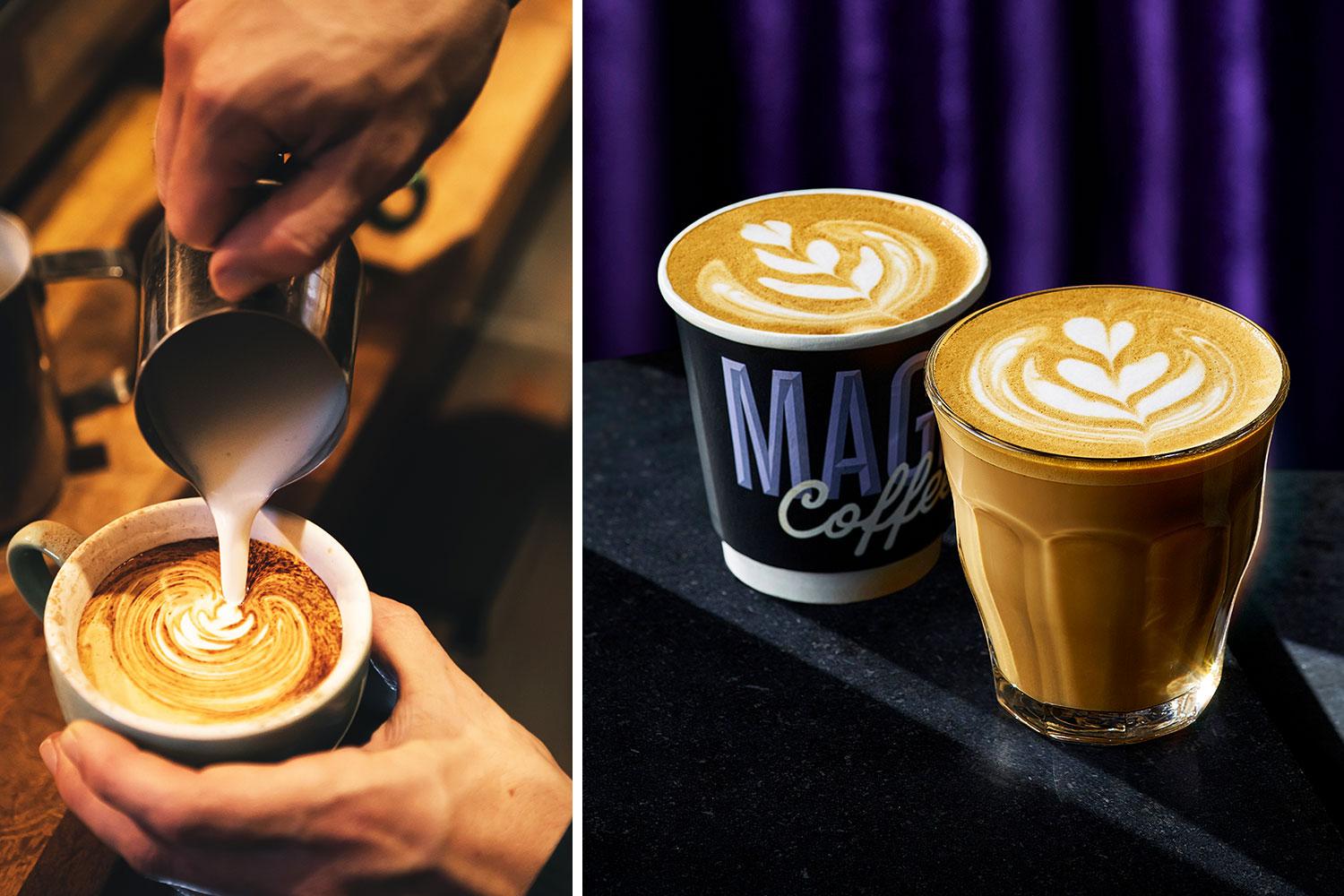 Magic Coffee in Cups