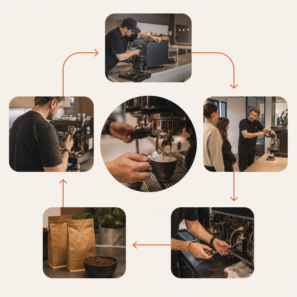 Office coffee machine service contract workflow