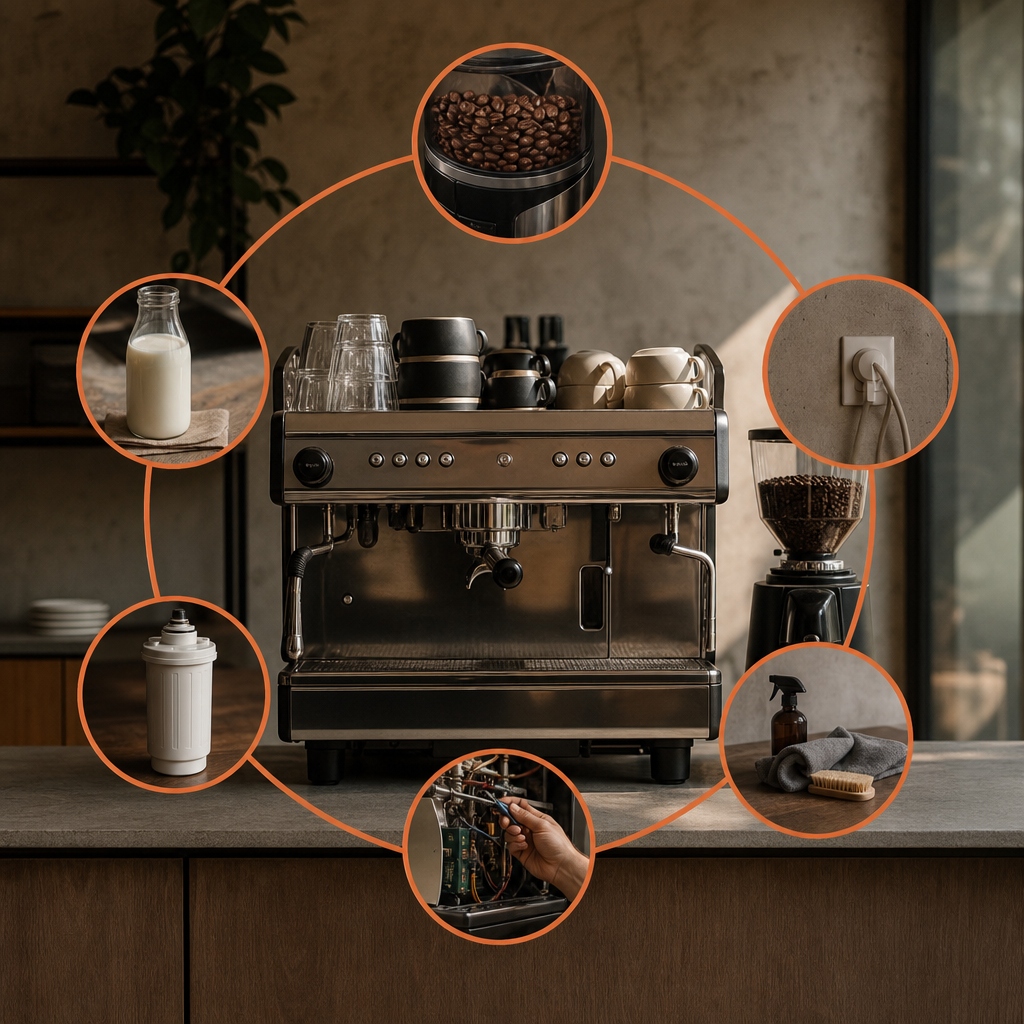 Daily commercial coffee machine cost components