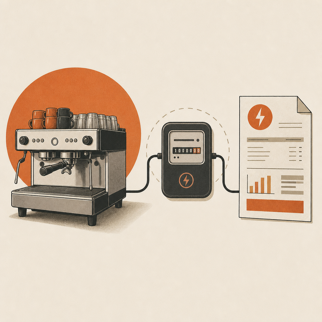 Coffee machine energy use measured in kilowatt-hours