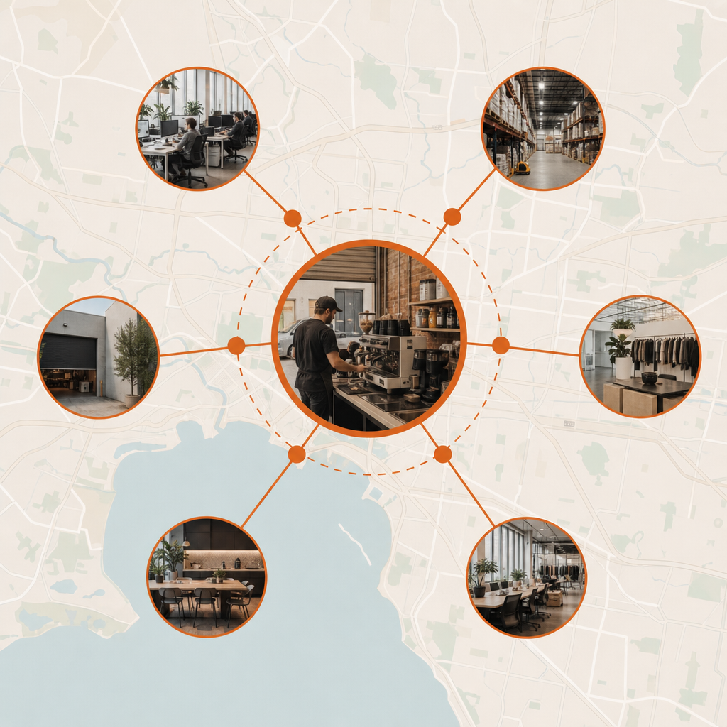 Melbourne coffee service connecting different workplace types